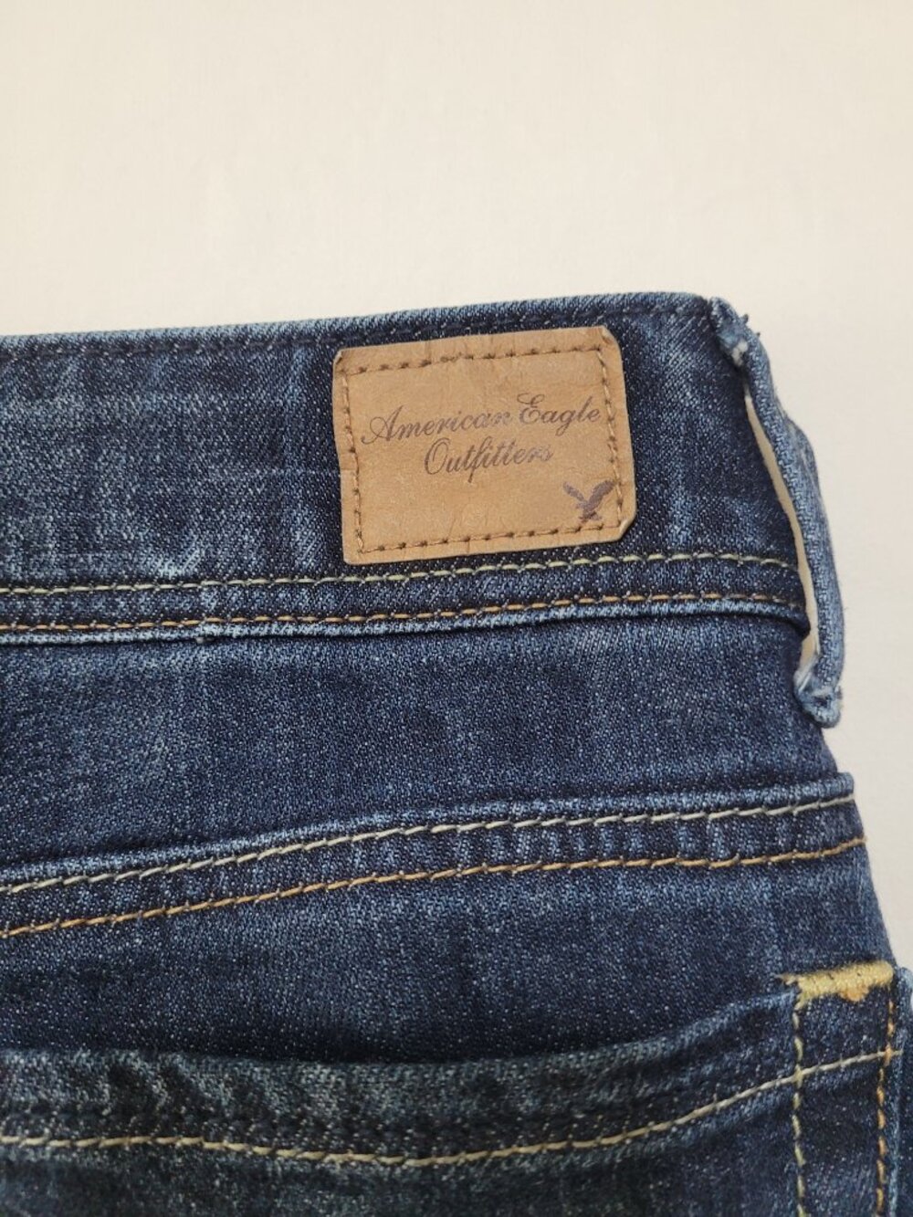 American Eagle Bootcut Jeans Mid Rise Dark Wash Stretch Size 8 Indie Sleaze - Picture 10 of 10